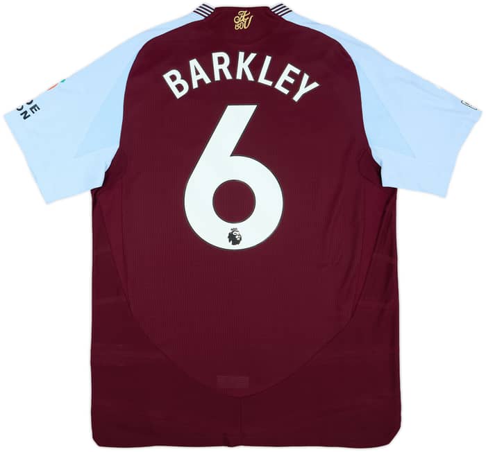 2024-25 Aston Villa Match Issue Home Shirt Barkley #6