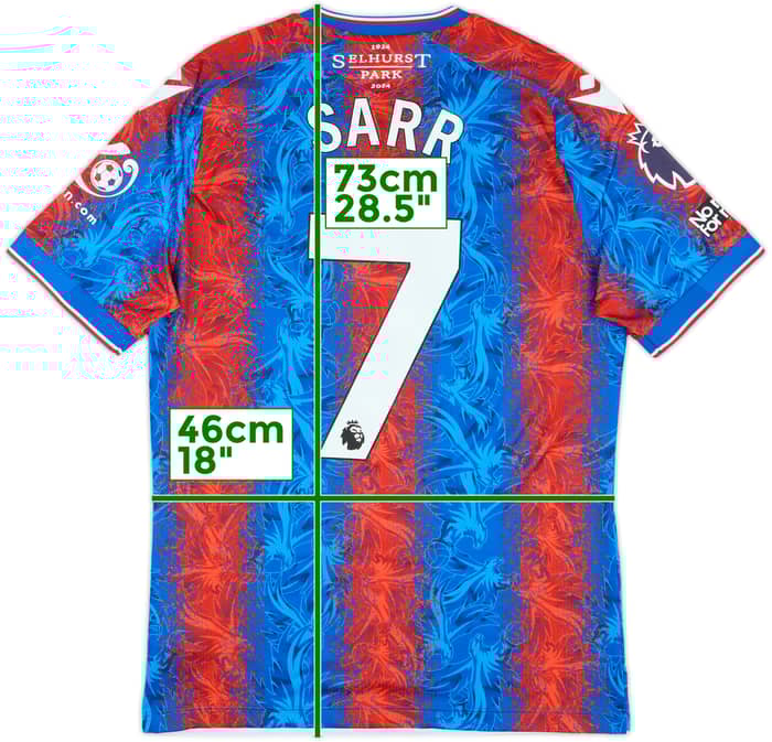 2024-25 Crystal Palace Match Issue Home Shirt Sarr #7