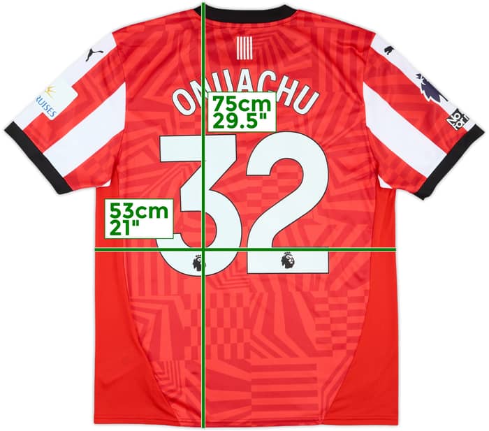2024-25 Southampton Match Issue Home Shirt Onuachu #32