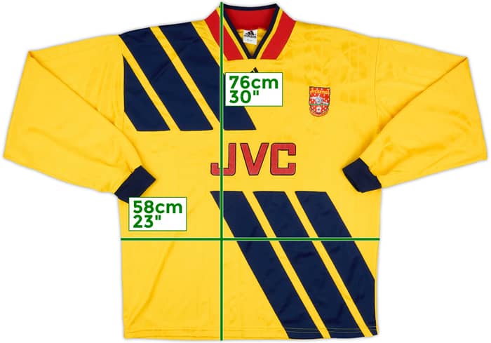 1993-94 Arsenal Match Issue Away L/S Shirt #14