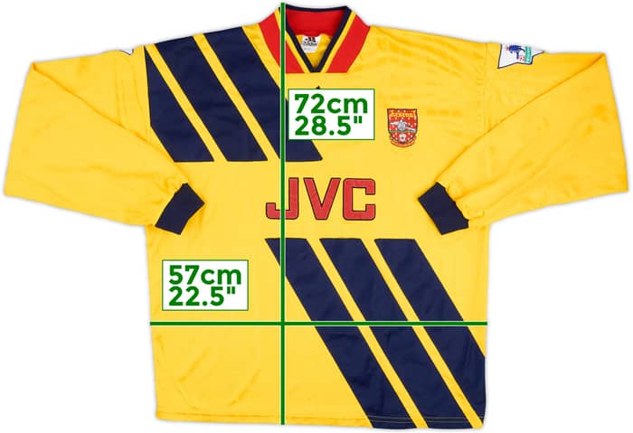 1993-94 Arsenal Match Issue Away L/S Shirt #11