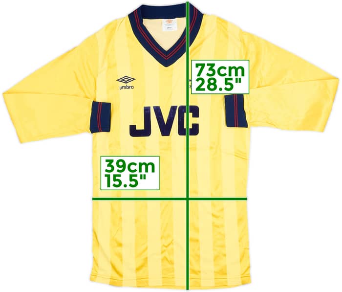 1983-86 Arsenal Match Issue Away L/S Shirt #13