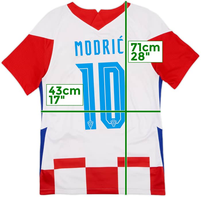 2020-21 Croatia Home Shirt Modric #10 - 7/10 - (S)