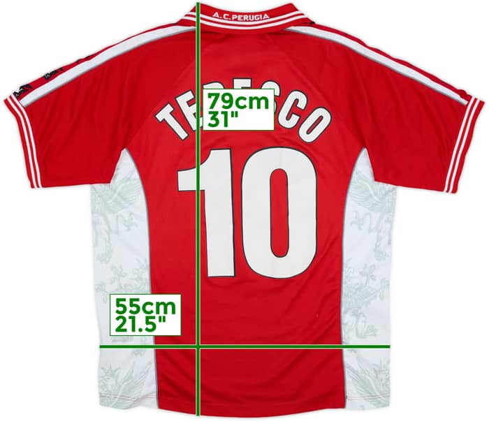 1999-00 Perugia Home Shirt Tedesco #10 - 7/10 - (L)