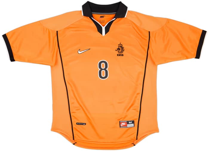 1998-00 Netherlands Home Shirt Bergkamp #8 - 9/10 - (M)