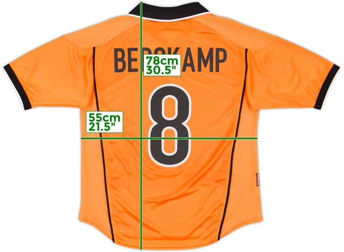1998-00 Netherlands Home Shirt Bergkamp #8 - 9/10 - (M)