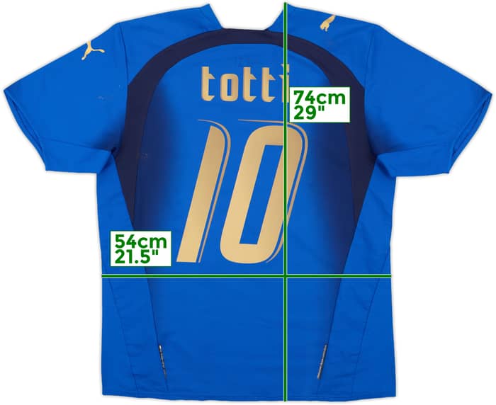 2006 Italy Home Shirt Totti #10 - 6/10 - (M)