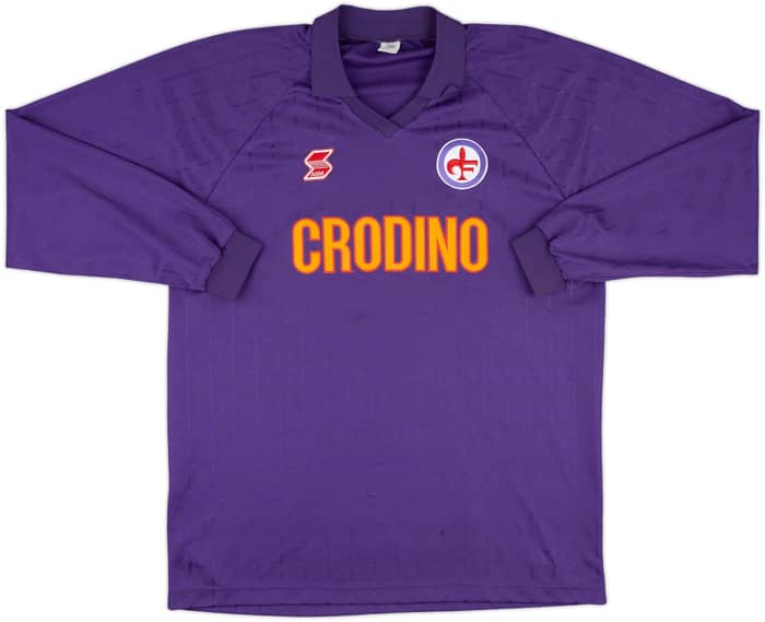 1988-89 Fiorentina Home L/S Shirt #10 - 8/10 - (XL)