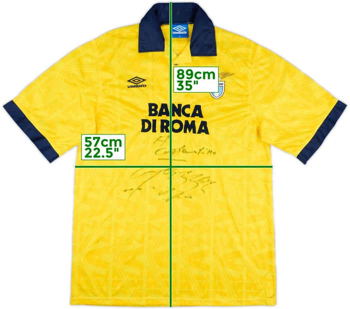 1993-94 Lazio Match Issue Signed Away Shirt #15
