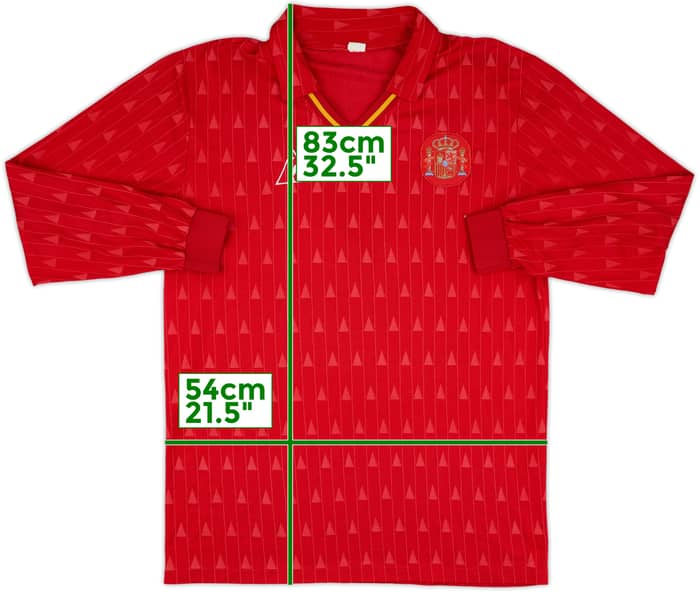 1988-90 Spain Match Issue Home L/S Shirt #17
