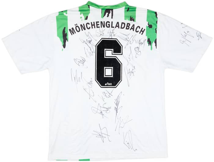 1994-95 Borussia Monchengladbach Match Issue Squad Signed Home Shirt #6