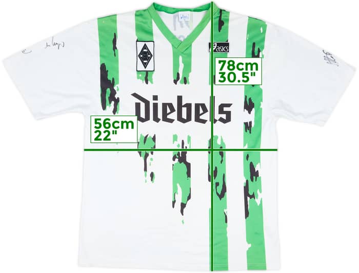 1994-95 Borussia Monchengladbach Match Issue Squad Signed Home Shirt #6