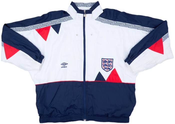 1990-92 England Umbro Track Jacket - 8/10 - (L)