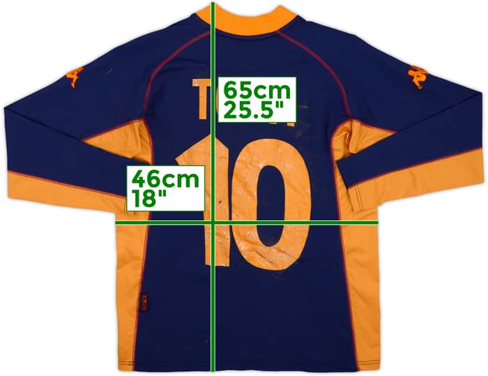 2001-02 Roma Third L/S Shirt Totti #10 - 5/10 - (M)