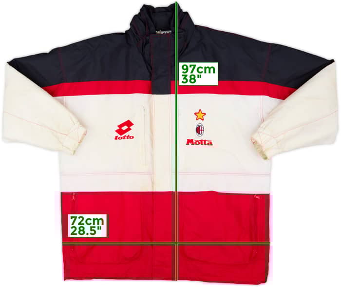 1993-95 AC Milan Lotto Padded Bench Coat - 8/10 - (L)