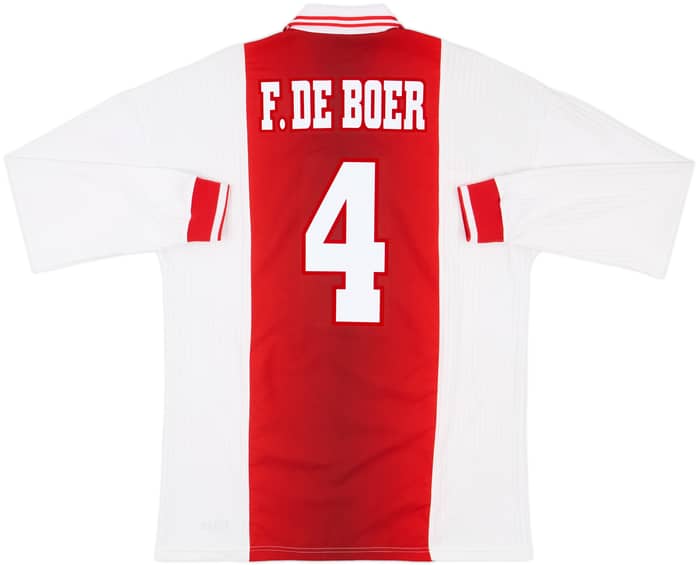 1997-98 Ajax Home L/S Shirt F.De Boer #4 - 10/10 - (L)
