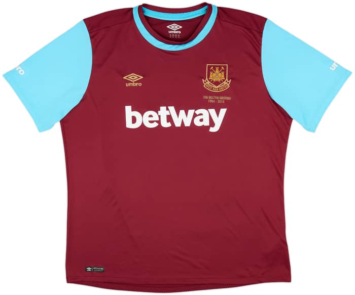 2015-16 West Ham 'Boleyn' Home Shirt Noble #16 - 8/10 - (XXL)