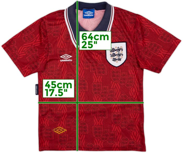 1993-95 England Away Shirt - 9/10 - (Y)