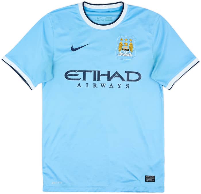 2013-14 Manchester City Home Shirt Silva #21 - 6/10 - (S)