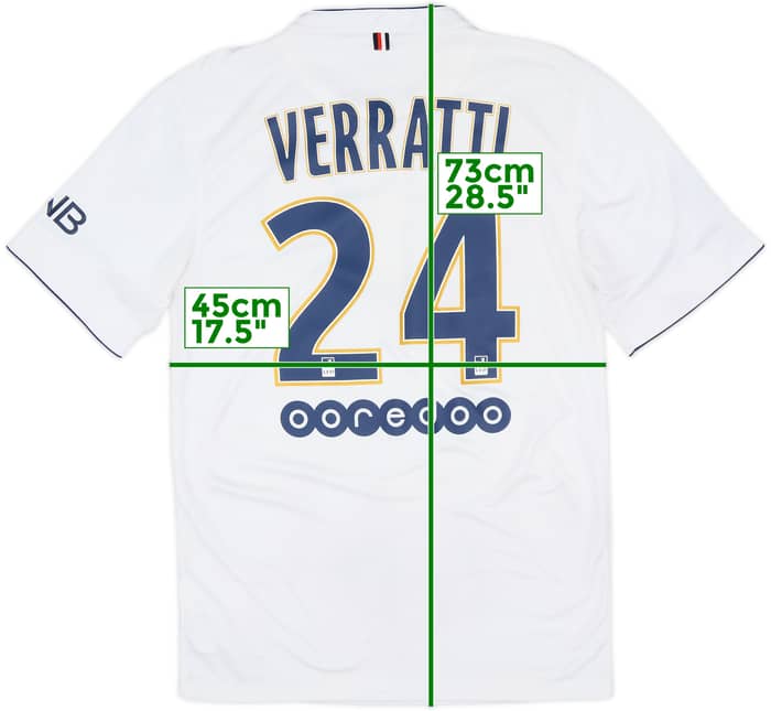 2014-15 Paris Saint-Germain Away Shirt Verratti #24 - 8/10 - (S)