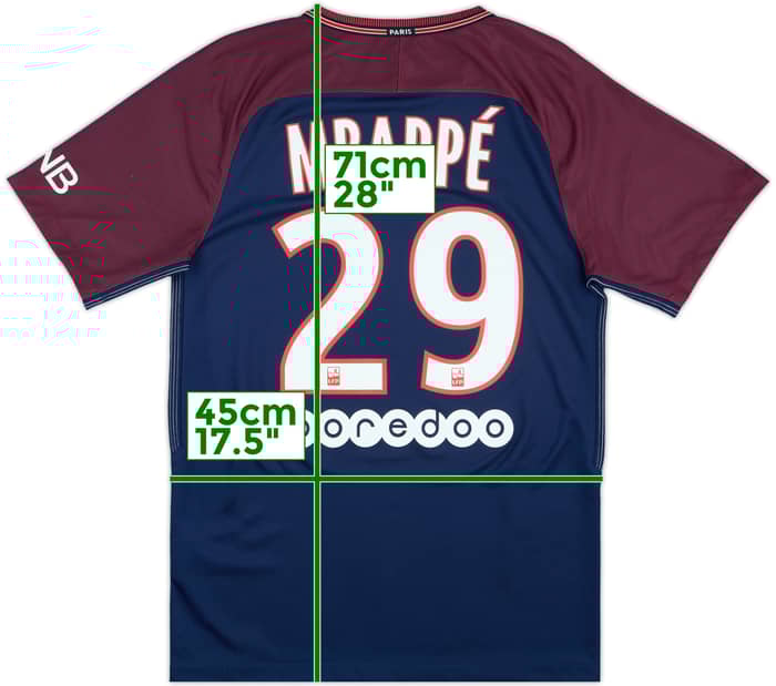 2017-18 Paris Saint-Germain Home Shirt Mbappe #29 - 10/10 - (S)