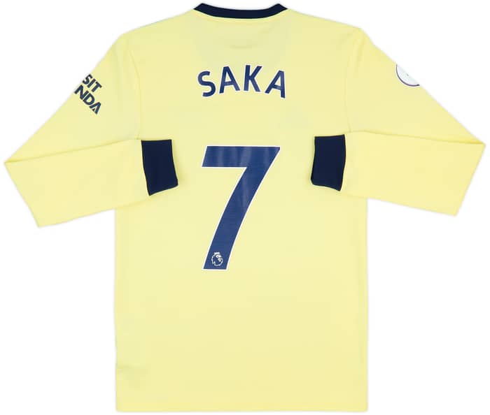 2021-22 Arsenal Away L/S Shirt Saka #7 - 8/10 - (S)