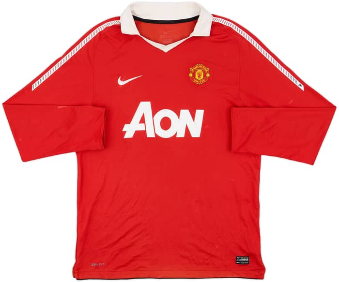 2010-11 Manchester United Home L/S Shirt Scholes #18 - 5/10 - (L)