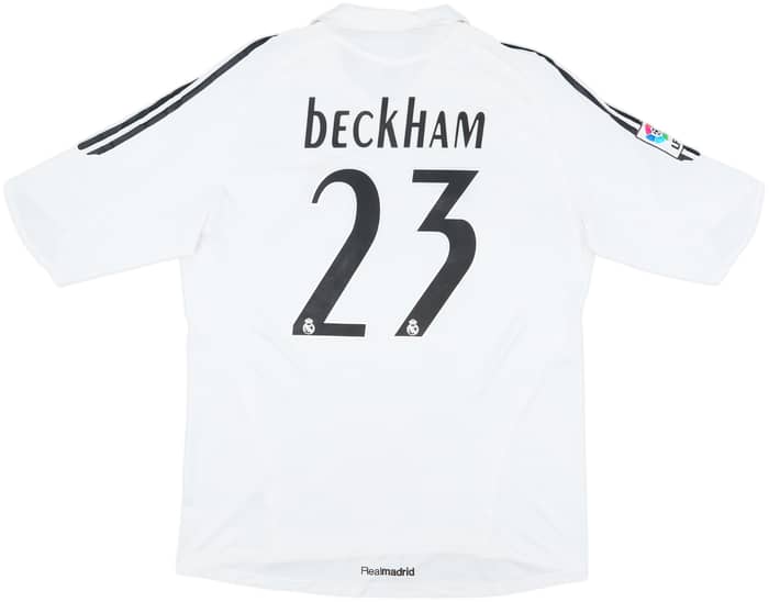 2005-06 Real Madrid Home Shirt Beckham #23 - 8/10 - (XL)
