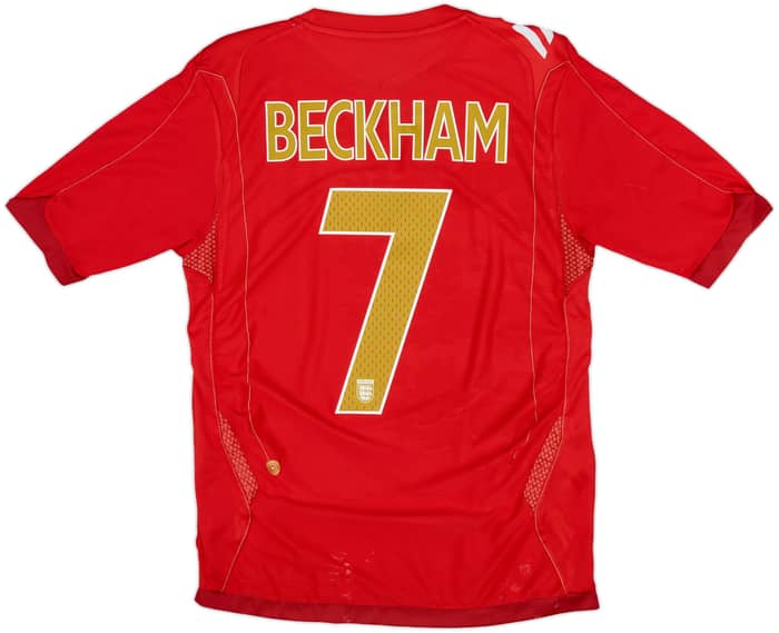 2006-08 England Away Shirt Beckham #7 - 6/10 - (S)