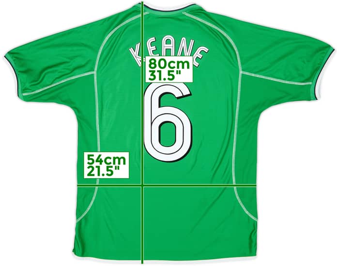 2001-03 Ireland Home Shirt Keane #6 - 9/10 - (L)