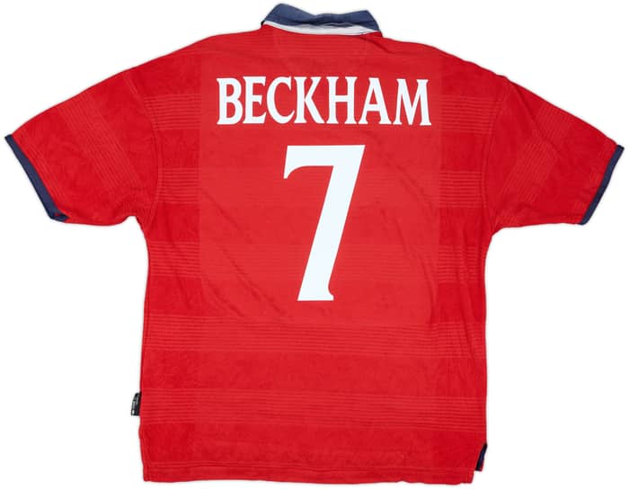 1999-01 England Away Shirt Beckham #7 - 5/10 - (L)