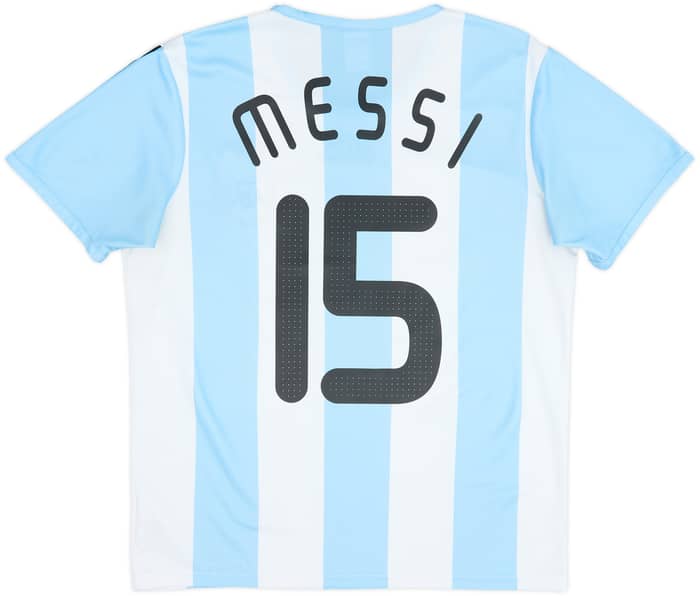 2007-09 Argentina Basic Home Shirt Messi #15 - 7/10 - (M)