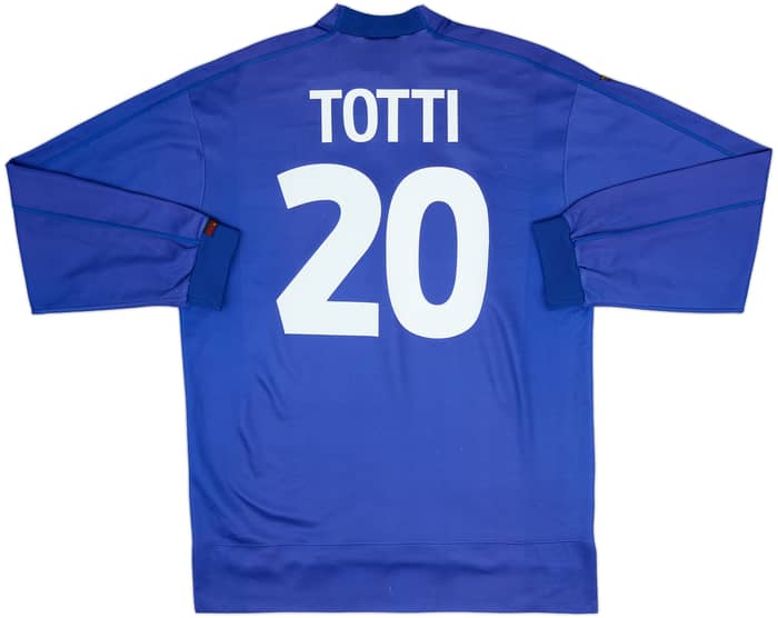 1998-99 Italy Home L/S Shirt Totti #20 - 7/10 - (XL)
