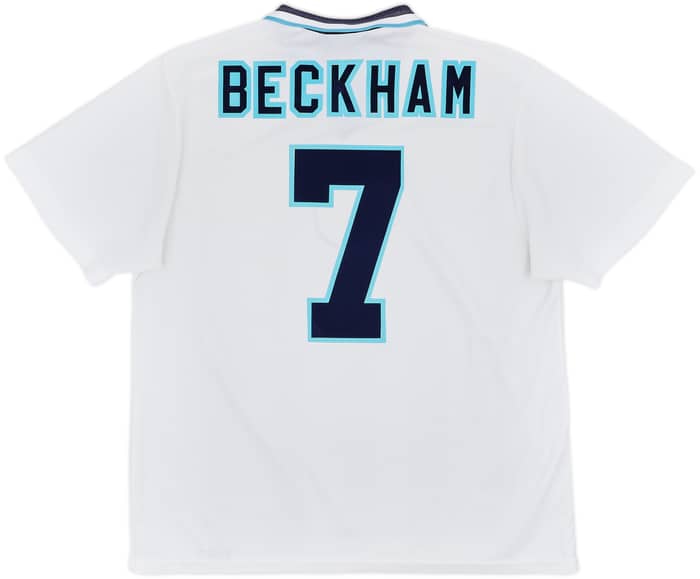 1995-97 England Home Shirt Beckham #7 - 10/10 - (XXL)