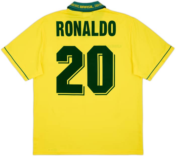 1993-94 Brazil Home Shirt Ronaldo #20 - 8/10 - (L)