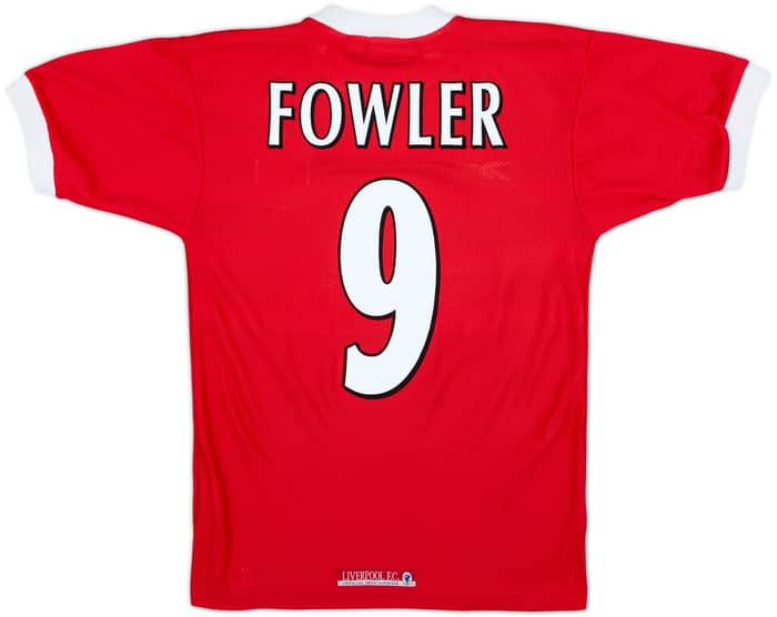 1998-00 Liverpool Home Shirt Fowler #9 - 8/10 - (Y)