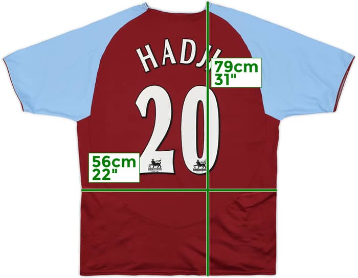 2003-04 Aston Villa Home Shirt Hadji #20 - 7/10 - (S)