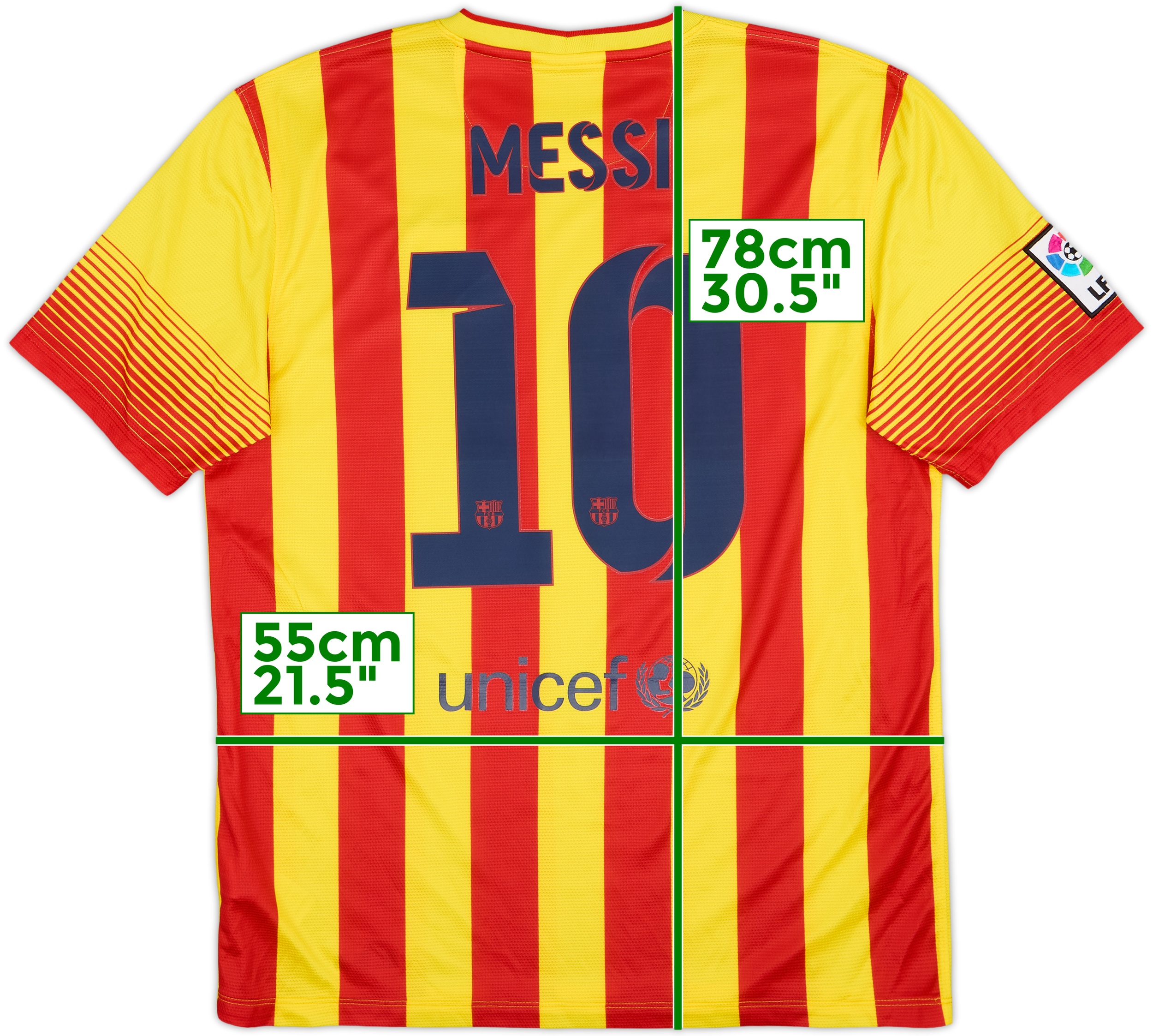 2013-15 Barcelona Away Shirt Messi #10 - 5/10 - (L)