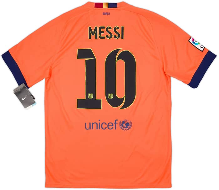 2014-15 Barcelona Away Shirt Messi #10 (L)
