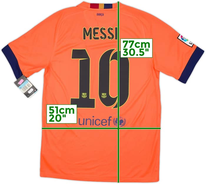 2014-15 Barcelona Away Shirt Messi #10 (M)