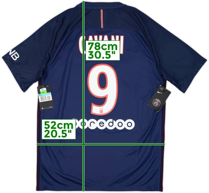 2016-17 Paris Saint-Germain Home Shirt Cavani #9 (M)