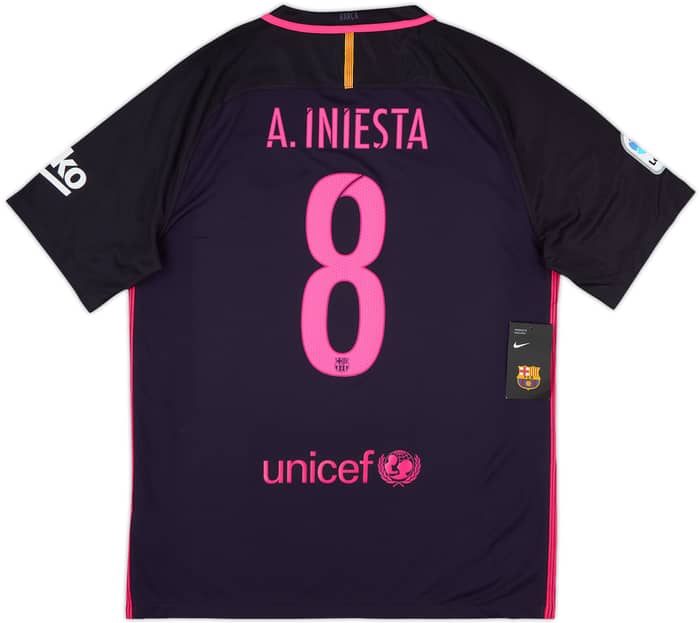2016-17 Barcelona Away Shirt A.Iniesta #8 (L)