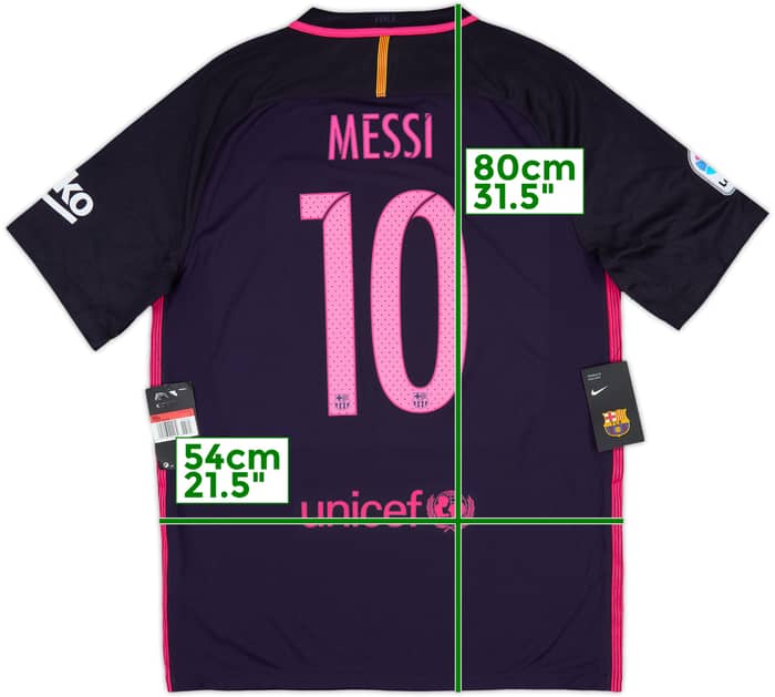 2016-17 Barcelona Away Shirt Messi #10 (L)