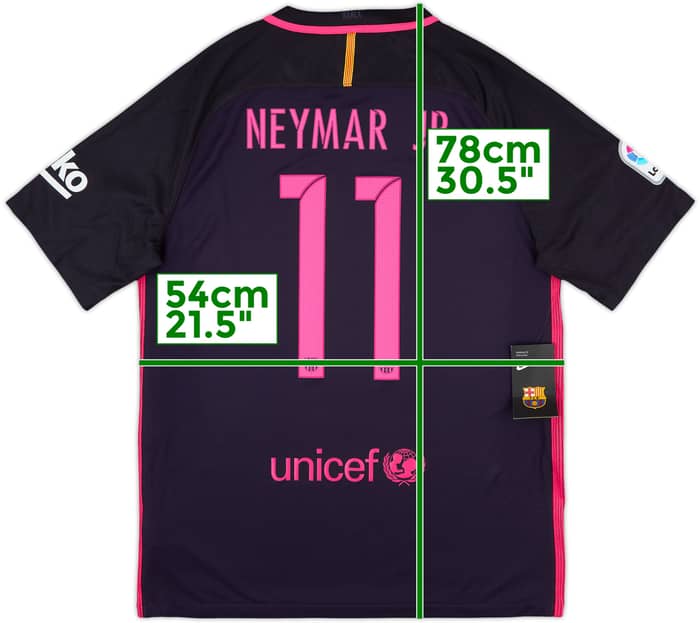 2016-17 Barcelona Away Shirt Neymar Jr #11 (L)
