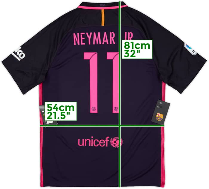 2016-17 Barcelona Away Shirt Neymar Jr #11 (L)