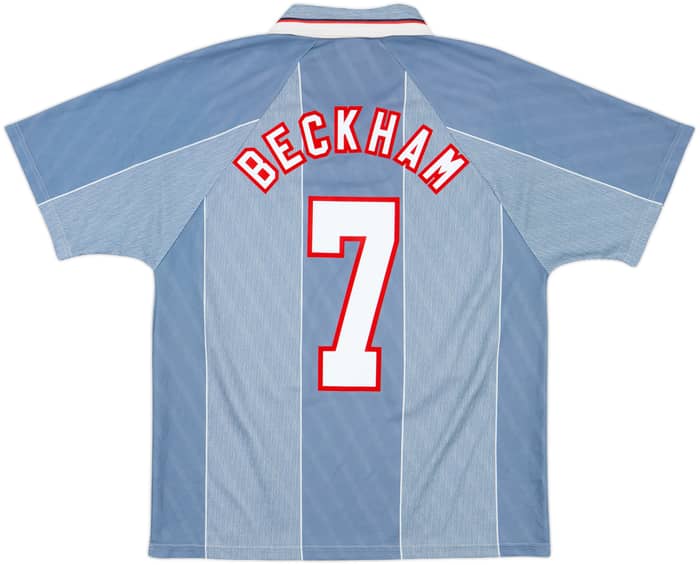 1996-97 England Away Shirt Beckham #7 - 9/10 - (L)
