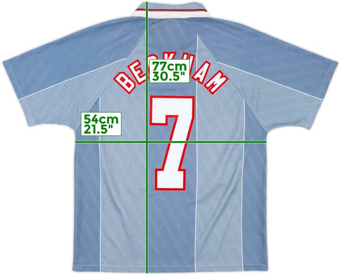 1996-97 England Away Shirt Beckham #7 - 9/10 - (L)