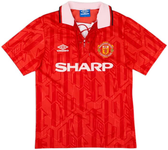 1992-94 Manchester United Home Shirt Cantona #7 - 8/10 - (S)