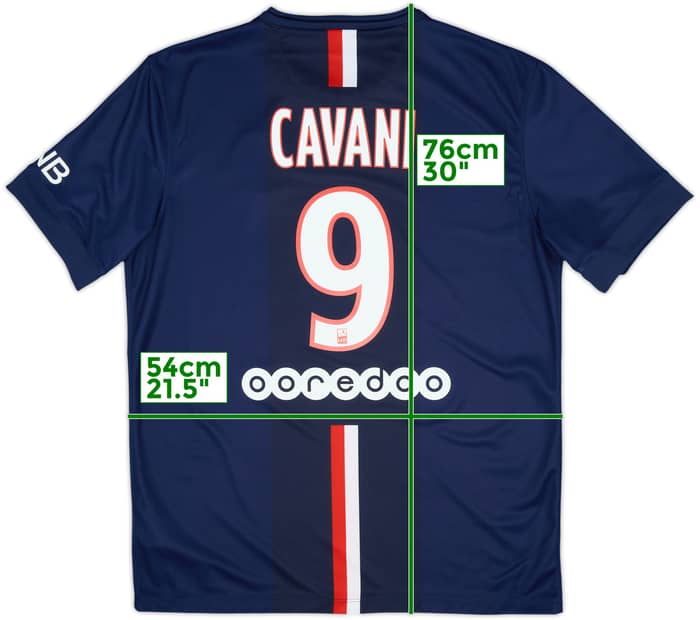 2014-15 Paris Saint-Germain Home Shirt Cavani #9 - 10/10 - (L)