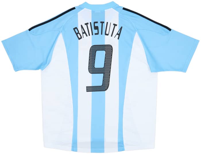 2002-04 Argentina Home Shirt Batistuta #9 - 9/10 - (XL)